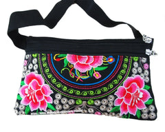 Vintage Hmong Ethnic Waist Bag Embroidery Waist Pack Bags
