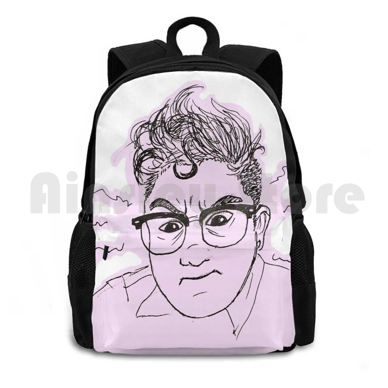 Fren 2 Outdoor Hiking Backpack Riding Climbing Sports Bag Portrait Funny Face