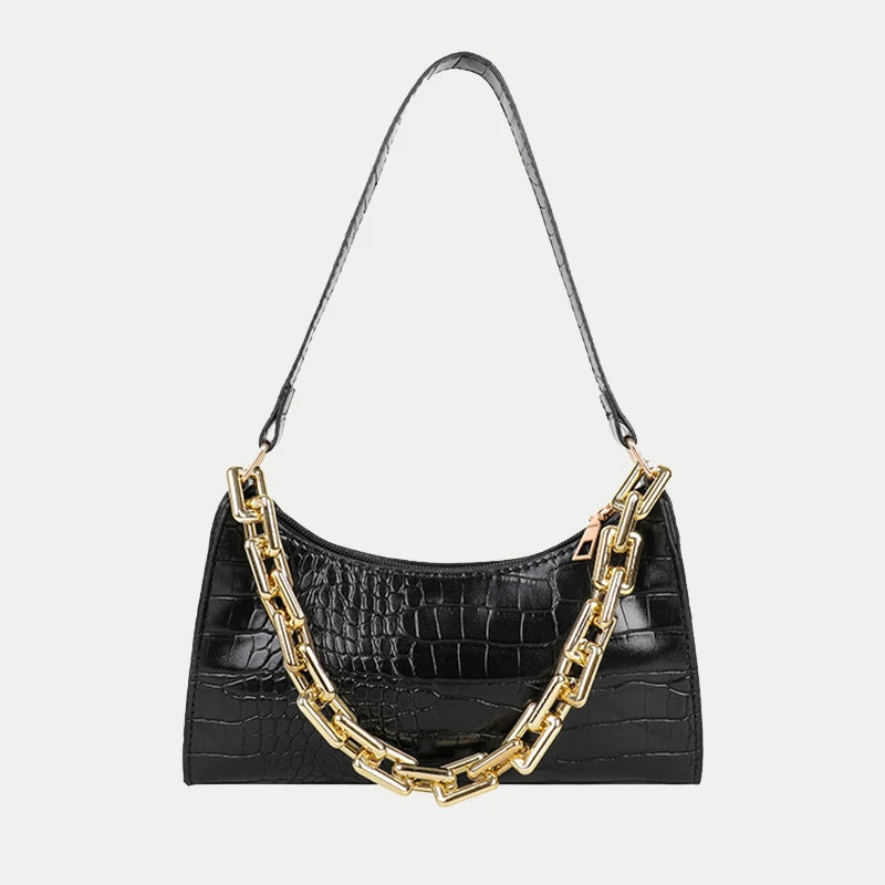 French Style Shoulder Bags for Women PU Leather Armpit Purse