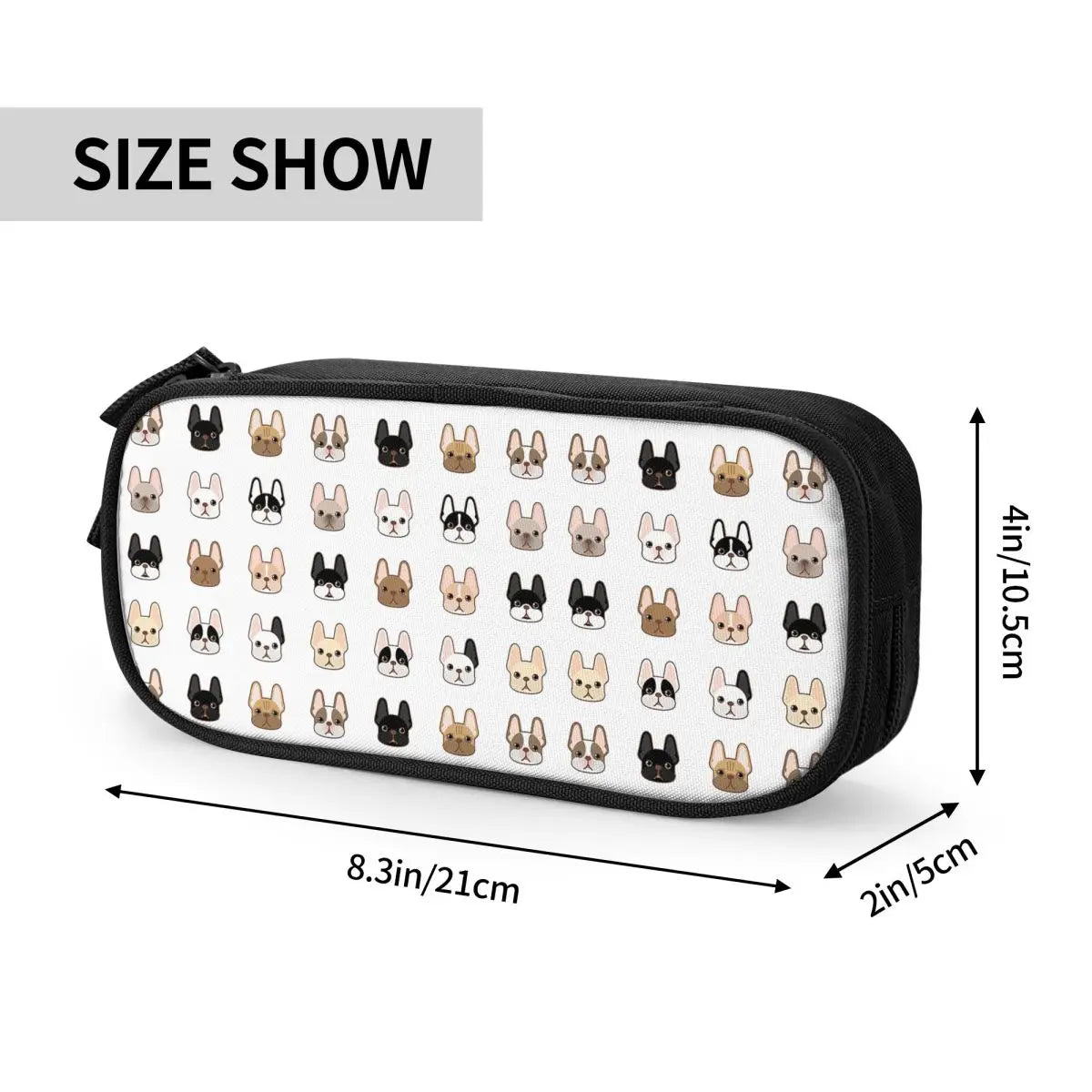Frenchies Family Pen Box Student School Anime Zipper Pen Bag