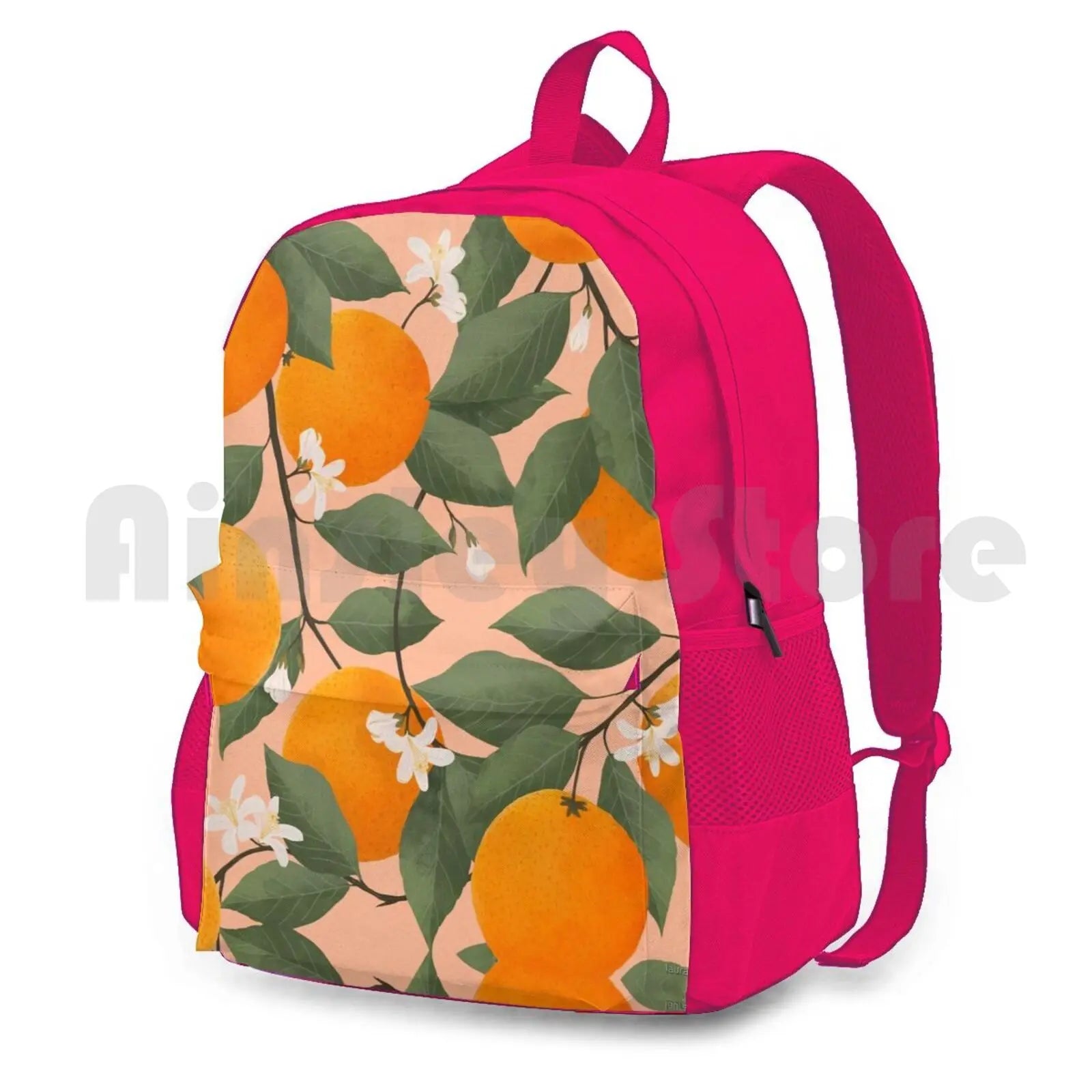 Vintage Retro Boho Oranges Tropical Citrus Outdoor Hiking Backpack