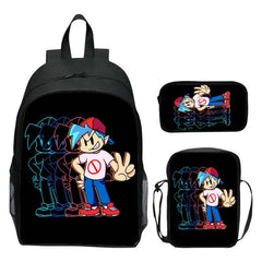 Friday Night Funkin Backpack 3 Pcs/set with Pencil Case Crossbody Bags