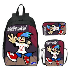 Friday Night Funkin Backpack 3 Pcs/set with Pencil Case Crossbody Bags