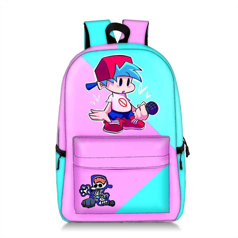 Friday Night Funkin Backpacks Boys Girls School Bags Back To School Bookbag