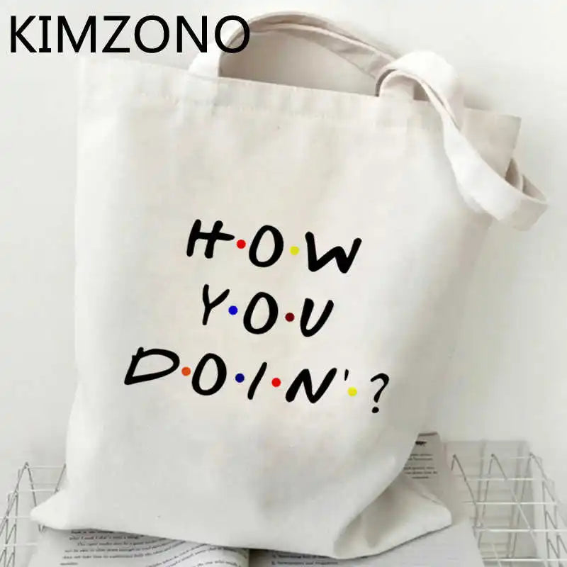 TV Show Recycle Bag Shopper Jute String Bolsa Sacolas