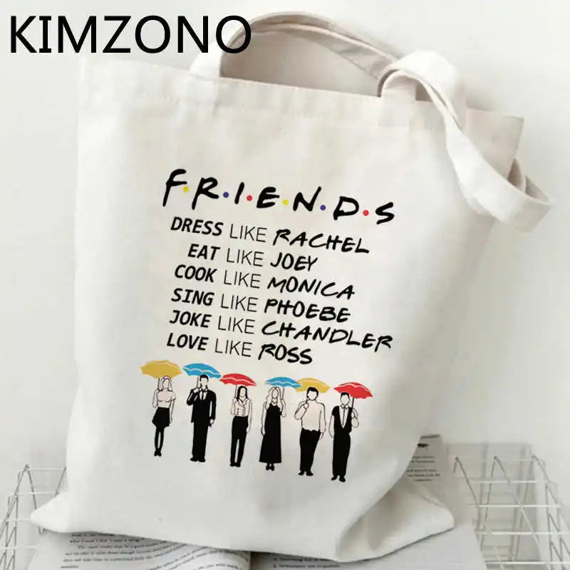 TV Show Recycle Bag Shopper Jute String Bolsa Sacolas