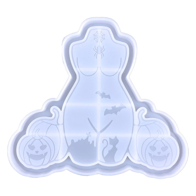 Fruit Wine Cup Tray Mold Halloween Woman Silicone Epoxy Resin
