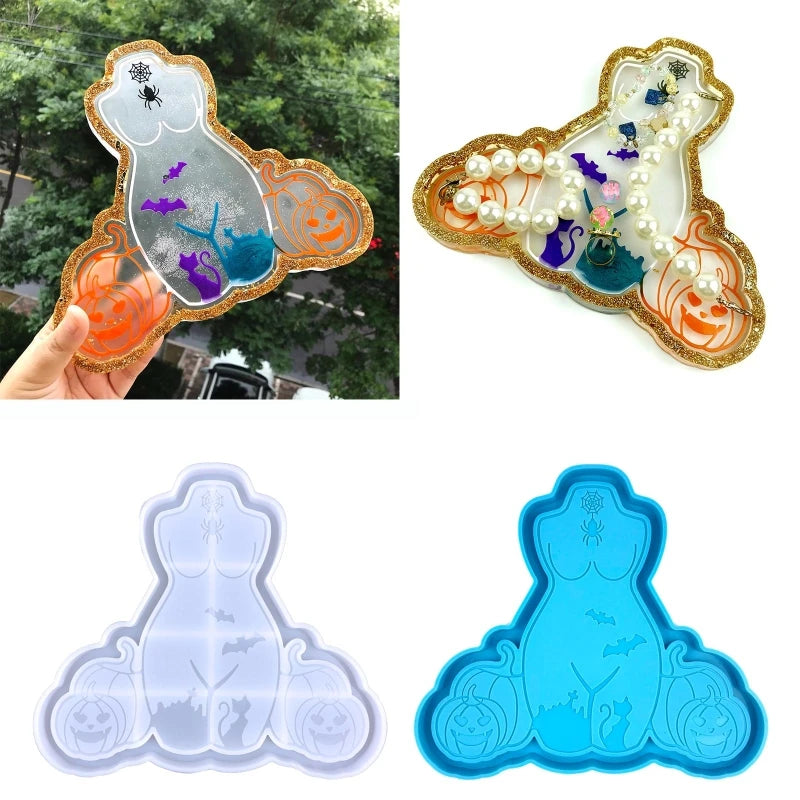 Fruit Wine Cup Tray Mold Halloween Woman Silicone Epoxy Resin