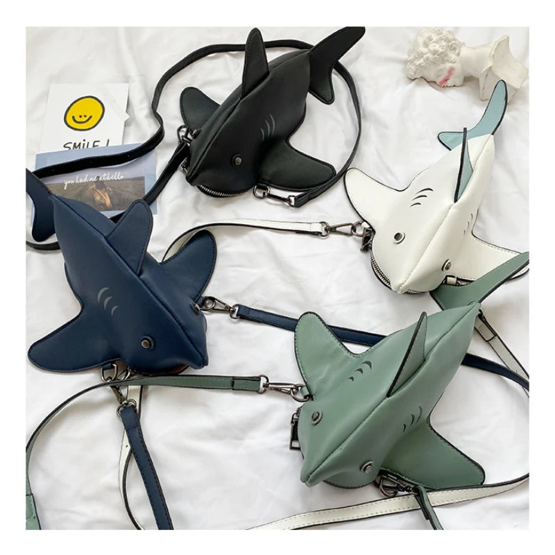 Shark Crossbody Shoulder Bag Mini Messenger Wallets for Women