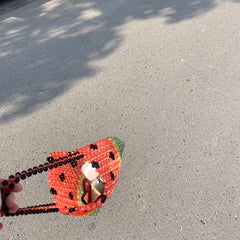 Watermelon Pattern Beaded Shoulder Bag Casual Clutch