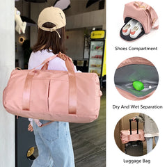 Large Capacity Waterproof Duffel Bag Unisex Nylon Shoulder Handbag Gym Bag