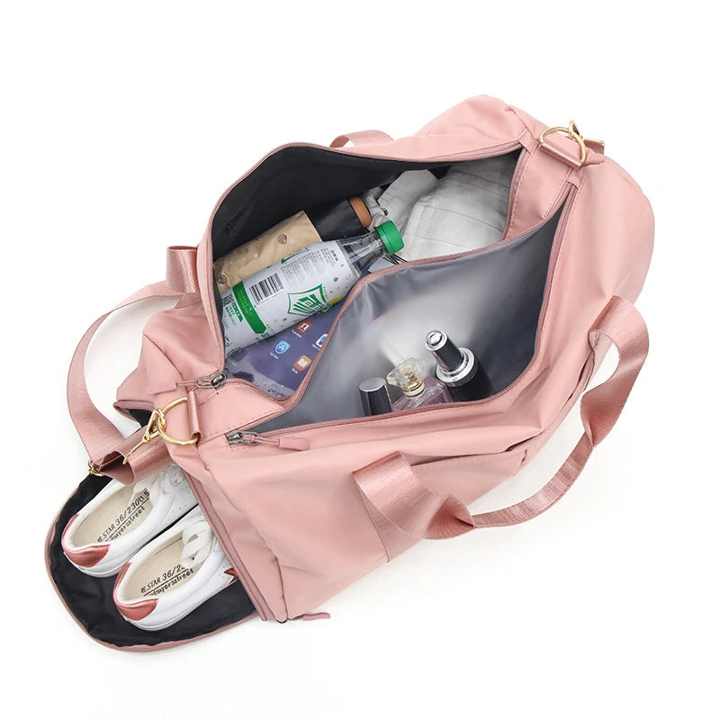 Large Capacity Waterproof Duffel Bag Unisex Nylon Shoulder Handbag Gym Bag