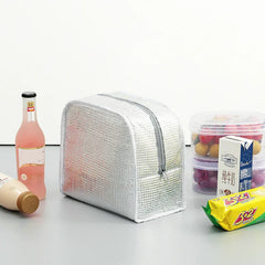 Functional Pattern Cooler Lunch Box Insulated Canvas Lunch Bag