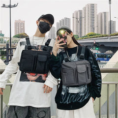 Tactical Chest Bag Men Women Hip Hop Vest Streetwear ArmyGreen Waist Pack