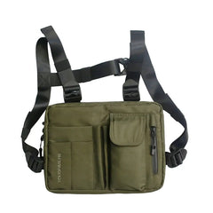 Tactical Chest Bag Men Women Hip Hop Vest Streetwear ArmyGreen Waist Pack