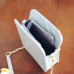 Funny Camera Flap Bag PU Leather Shoulder Messenger Crossbody Clutch Purse