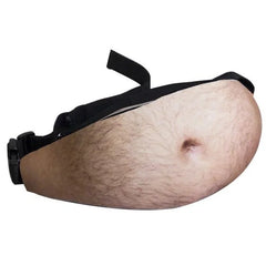 Funny 3D Pockets PU Novelty Men Beer Belly Waist Bag Travel Phone Anti-theft