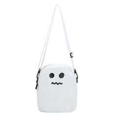 Funny Ghost Face Crossbody Bag Women Girls Nylon Harajuku Shoulder Messenger