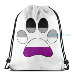 Asexual Paw Print USB Charge Backpack School Travel Laptop Bag