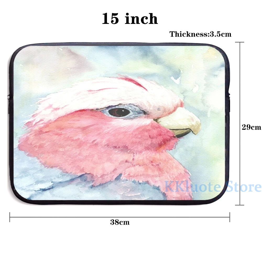 Funny Australian Galah Cockatoo Watercolour Painting USB Charge Backpack