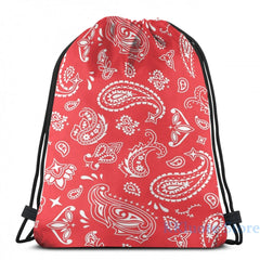 Funny Graphic Print Bandana Seamless Pattern Red USB Charge Backpack