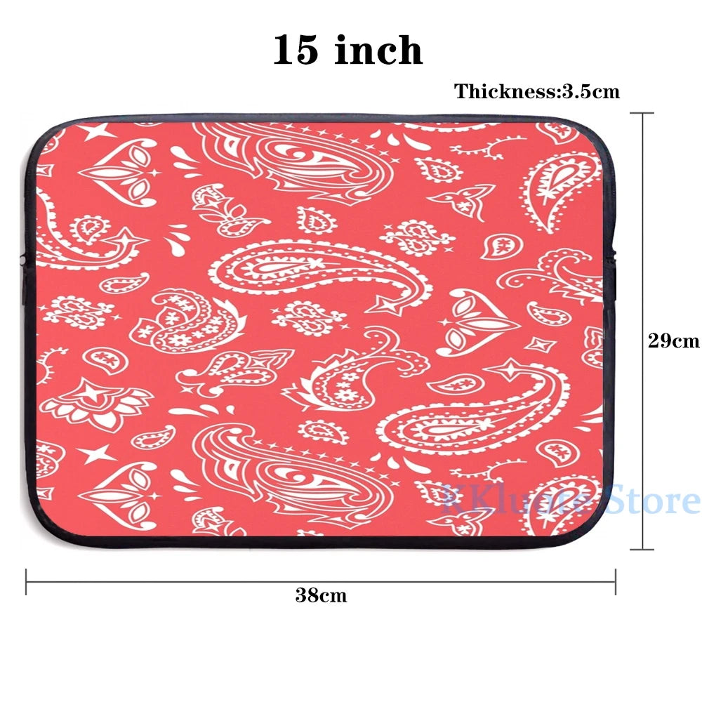 Funny Graphic Print Bandana Seamless Pattern Red USB Charge Backpack