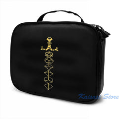 Graphic Dice Set Sword RPG Gaming USB Charge Backpack Men Women School Travel Ba