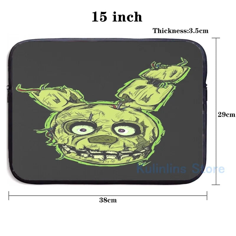 Funny Springtrap USB Charge Backpack School Travel Laptop Bag