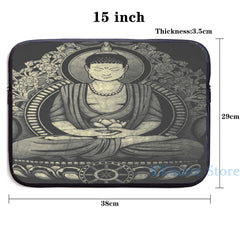 Buddha Yellow Halftone Textured USB Charge Backpack