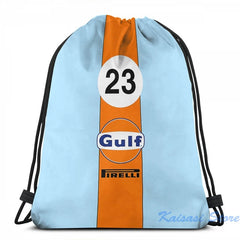 Gulf Oil Racing Colours USB Charge Backpack Men School Bags Women Bag Travel Lap