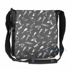 Funny Hairdresser Theme USB Backpack School Travel Bag