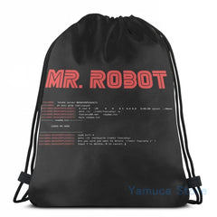 Funny MR ROBOT fsociety00 USB Charge Backpack School Travel Laptop Bag