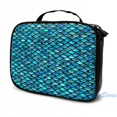 Mermaid Scales Turquoise USB Charge Backpack