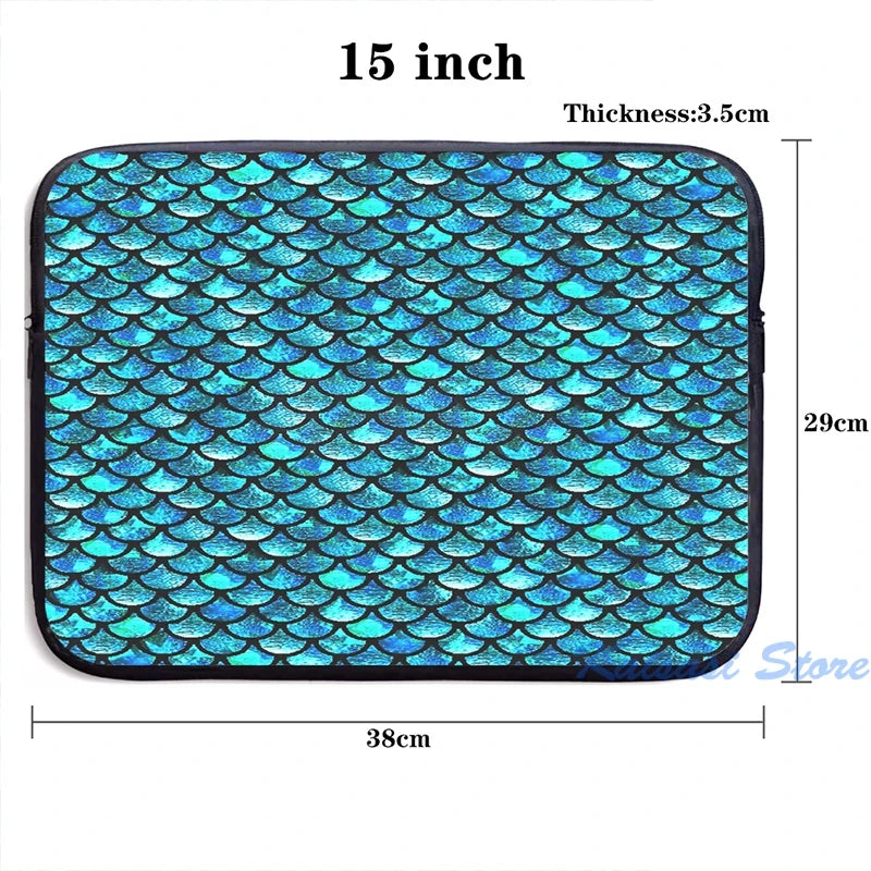 Mermaid Scales Turquoise USB Charge Backpack