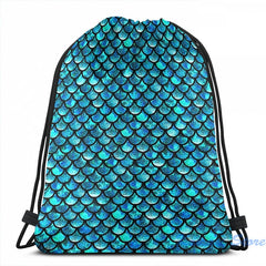 Mermaid Scales Turquoise USB Charge Backpack