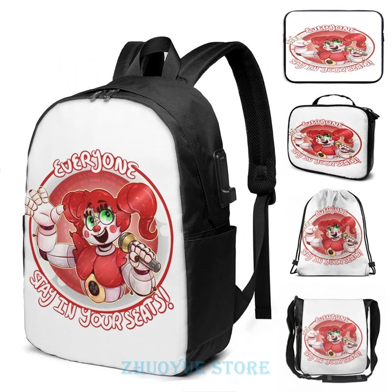 Funny Stay In Your Seats Backpack - Baby FNAF-SL Print