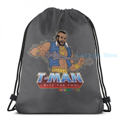 Funny Graphic T-Man USB Charge Backpack School Travel Laptop Bag