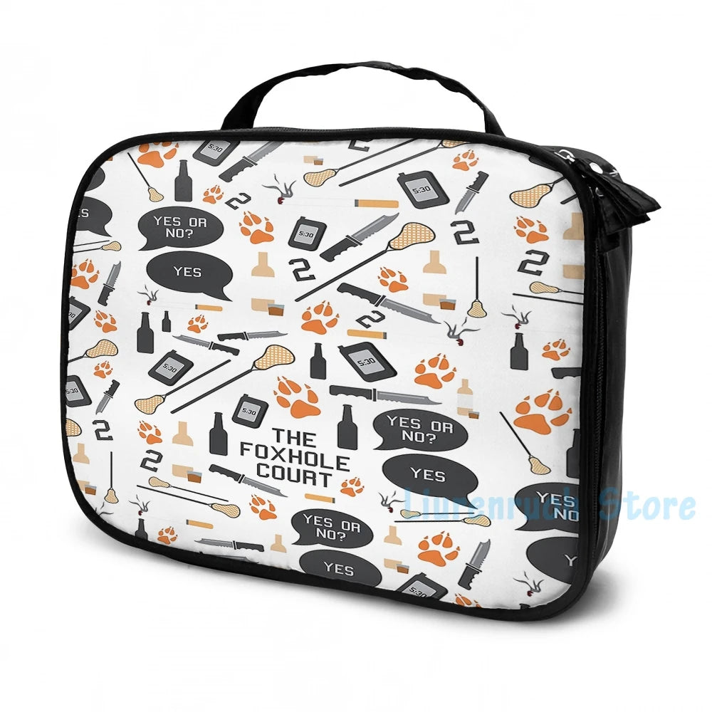 Funny Foxhole Court Pattern USB Charge Backpack Men School Women Bag