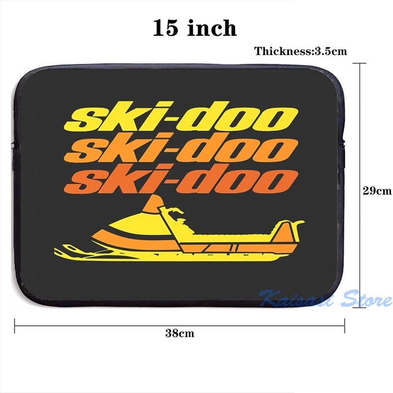 Vintage Ski Doo Snowmobiles USB Backpack Men Women Bag