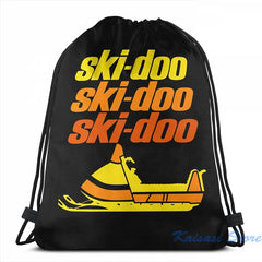 Vintage Ski Doo Snowmobiles USB Backpack Men Women Bag