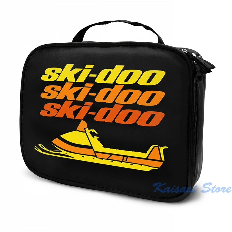 Vintage Ski Doo Snowmobiles USB Backpack Men Women Bag