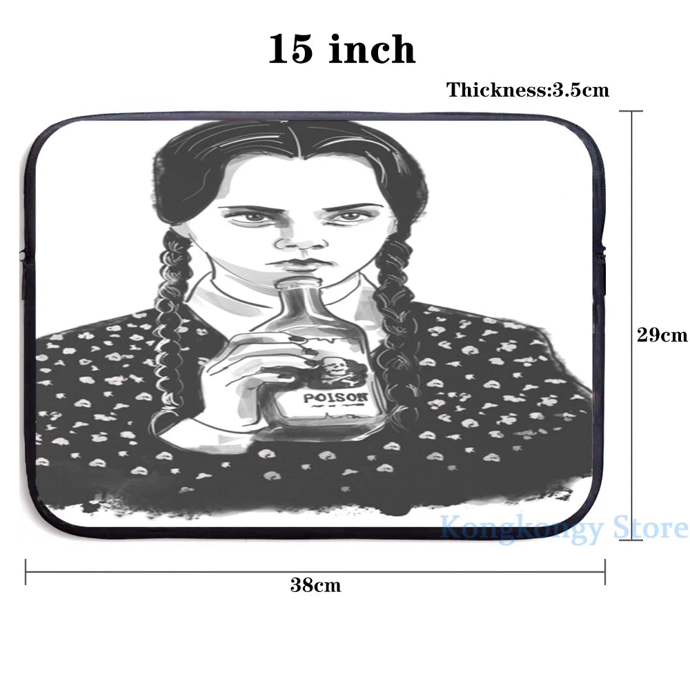 Funny Graphic print Wednesday Addams USB Charge Backpack School Travel