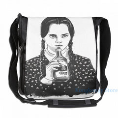 Funny Graphic print Wednesday Addams USB Charge Backpack School Travel