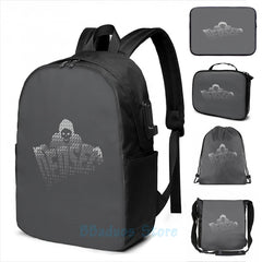 Dedsec USB Charge Backpack for School and Travel