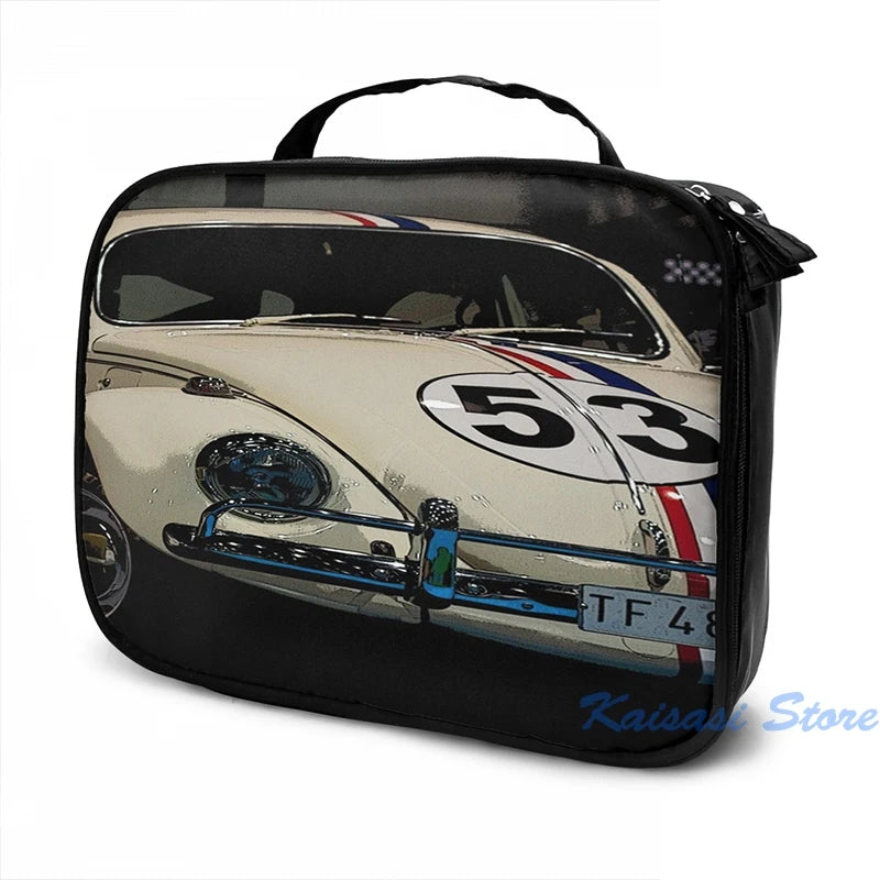 Funny Graphic Print Herbie USB Charge Backpack School Travel Laptop Bag