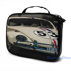 Funny Graphic Print Herbie USB Charge Backpack School Travel Laptop Bag