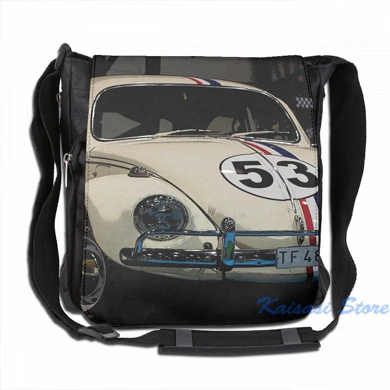 Funny Graphic Print Herbie USB Charge Backpack School Travel Laptop Bag