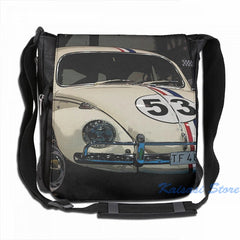 Funny Graphic Print Herbie USB Charge Backpack School Travel Laptop Bag