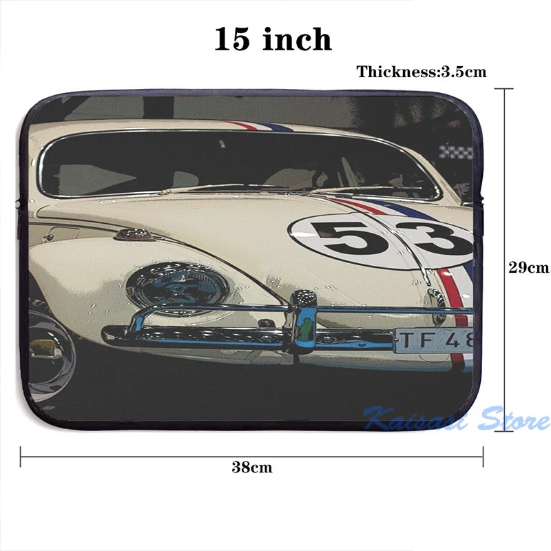 Funny Graphic Print Herbie USB Charge Backpack School Travel Laptop Bag