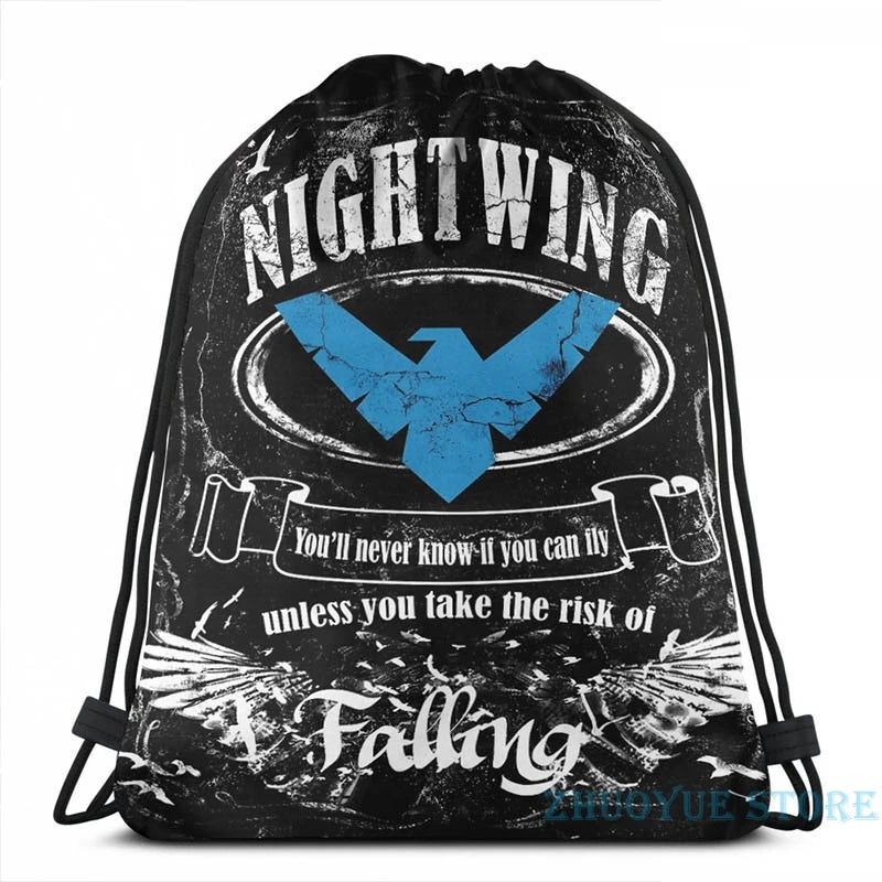 Nightwing Graphic Print Backpack with USB Charge Port
